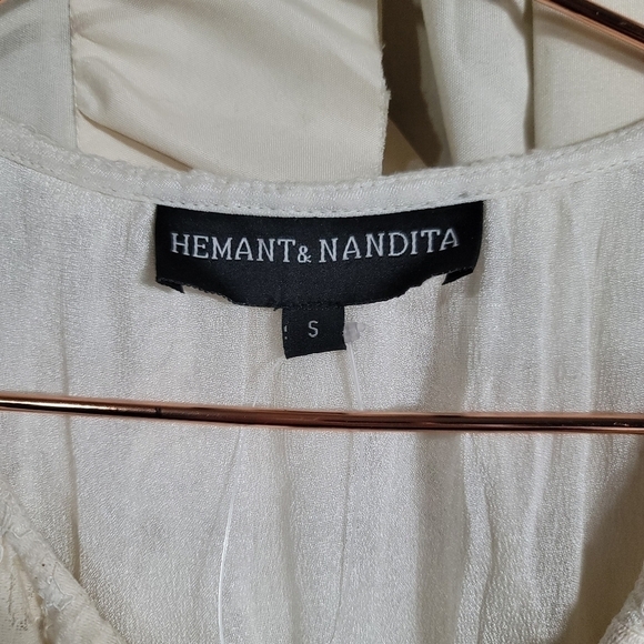 NWT Anthropologie Hemant and Nandita Aurora Tiered Lace Tassel Tank Small - Picture 5 of 12